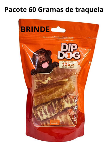 Kit 2 Pacote Traqueia Bovino E 1 Osso Femur Suino Dip Dog