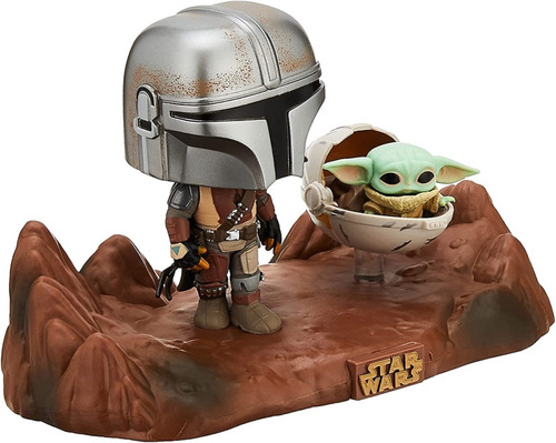 Funko Pop The Mandalorian & Baby Yoda Child Grogu 390 Moment