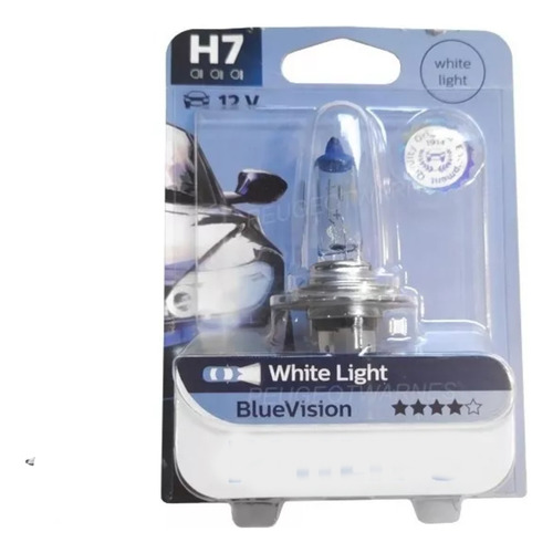 Lampara H7 Philips Bluevision Para Peugeot Citroen 12v 55w