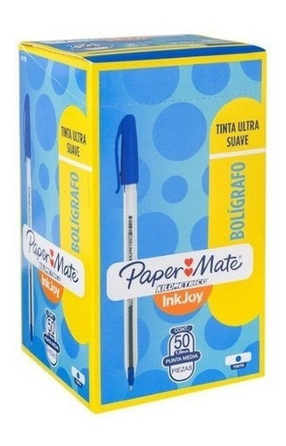 Lápiz Pasta Kilometrico Punta Med Azul Caja 50 Un Paper-mate