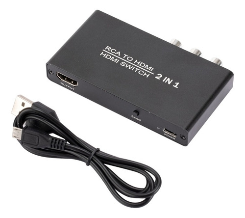 Convertidor Compatible Rca A Hdmi Rca/av Hd- Switch 3 En 1 O