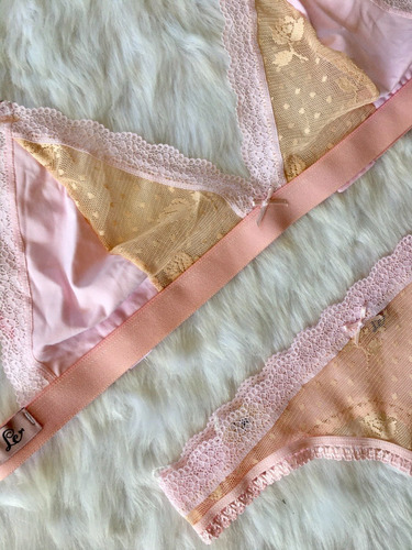 Imagen 6 de 6 de Lenceria,conj. Bralette,pumtilla, Plumeti Lecoquetteintimate