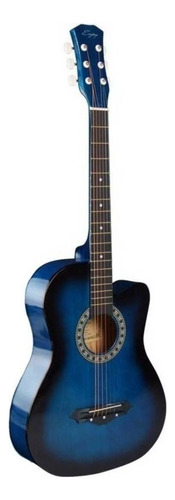 Guitarra acústica Hebikuo Y-38C para diestros blue palo de rosa brillante