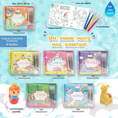 Colorindo No Banho Lhama De Brijbasi Art Press Vol 1 Editorial Happy Books Capa Dura Edição 1 Em Português 2024