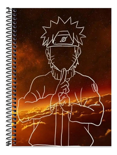 Caderno Naruto Anime 10 Matérias 160 Folhas Capa Dura