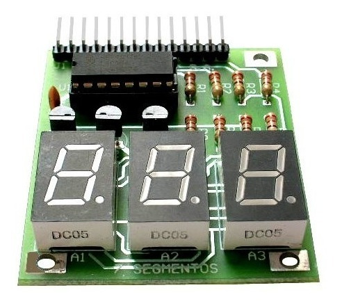 2 Pzs Módulo Display De 7 Segmentos Led Rojo Con 3 Dígitos