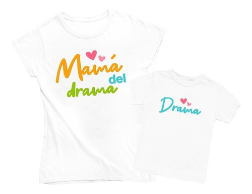 Imagen 3 de 10 de Dúo Playeras Mamá E Hija-hijo-mamá Del Drama