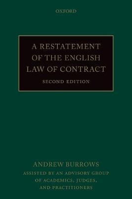 Libro A Restatement Of The English Law Of Contract - Andr...