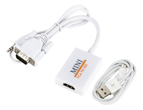 Cable Adaptador Vga A Hdtv Full Hd 1080p Con Audio