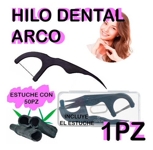 Hilo Dental Mango Cepillo En Arco Con Estuche Higiene