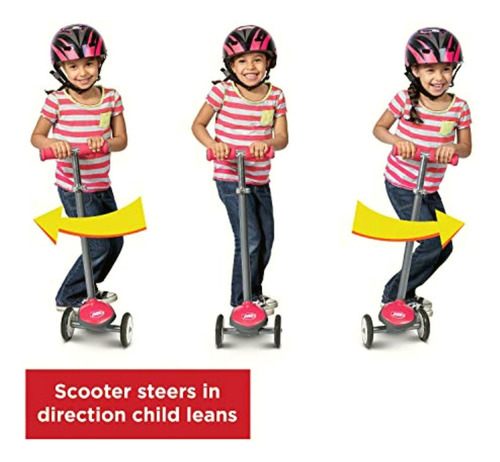 Radio Flyer Color Fx Ez Glider 3 Wheel Scooter, Rosa, Una