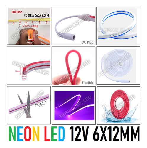 50 Metros Inteiro Mangueira Fita Led Neon 12v Flexível Roxo