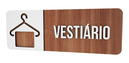 Imagem 1 de 4 de Placa Sinalização Vestiário Consultório Empresa Academia