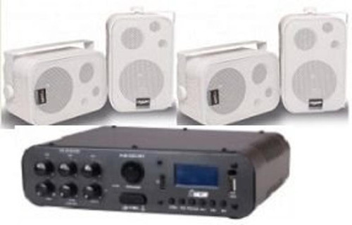 Amplificador Sa100bt Nca Bluetooth + 2 Pares Cx Sp400 Branca