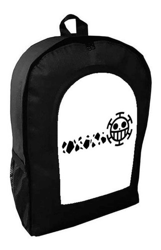 Mochila Negra Anime One Piece Adulto / Escolar K2