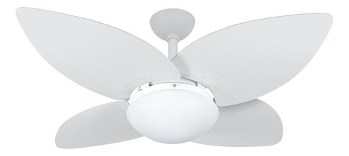 Ventilador Teto Infinity Lótus Branco 4 Pás Brancas