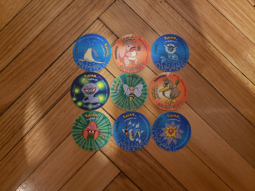 Lote 9 Tazos Gigantazos De Pokemon Pepsico Excelente Estado