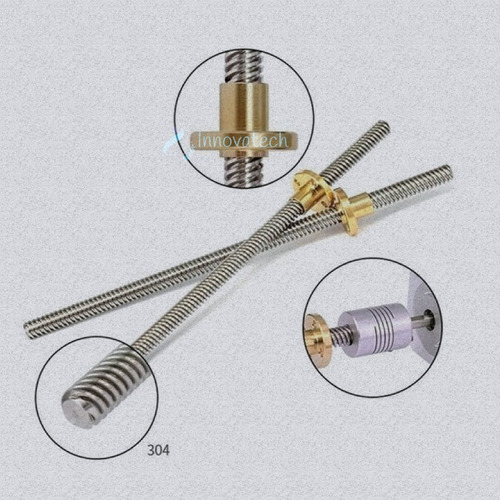 Tornillo Sinfin De 4 Entradas De 8mm Longitud 200mm + Tuerca