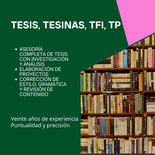 Tesis. Clases. Asistencia. Asesoría En La Redacción