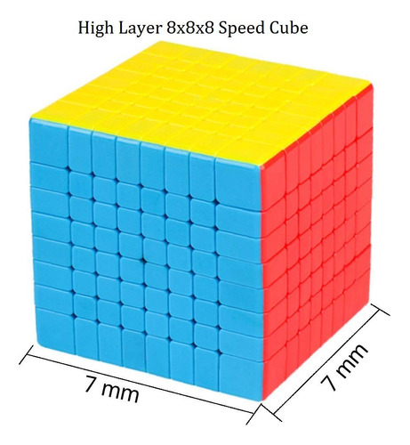 Cubo De 8 X 8 Speed Cube Sin Etiqueta Juguete Color De La Estructura