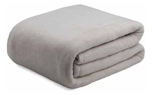 Cobertor Naturalle fashion Soft cor cinza com design liso de 2.4m x 2.2m