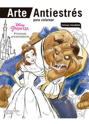 Libro Arte Antiestres Para Colorear Disney Princesa Original