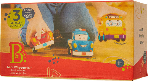 Set De Minivehiculos De Juguete, Estilo De Dibujos Animados.