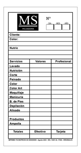20 Talonarios Presupuesto Numerado Impreso Con Tu Publicidad