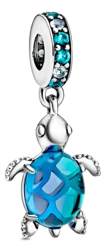 Charm Tortugal Azul Plata Ley 925