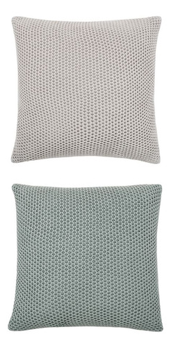 Almofada Tricot Yves Buddemeyer 50x50cm Cor Bege Desenho do tecido Polysoft