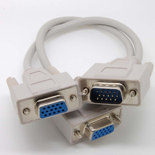 Imagen 3 de 3 de Cable Divisor Vga Video Splitter 2 Monitores A La Vez Dhl