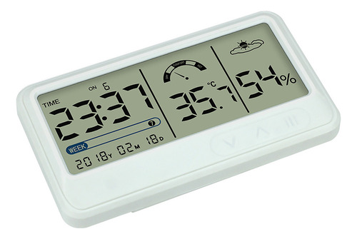 A Higrómetro Digital For El Hogar Con Pantalla Lcd Y Reloj
