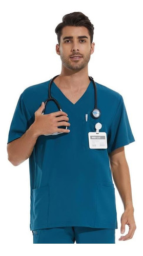 Cozyfit Scrub Top Para Hombres Scrubs De Cuello En V Con 3 M