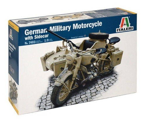German Military Motorcycle W Side Car By Italeri # 7403 1/9