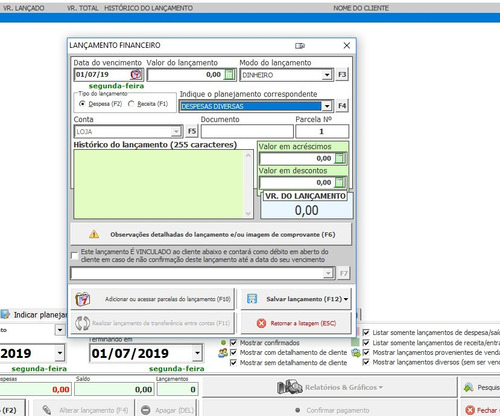 Sistema De Controle Financeiro - Receitas E Despesas