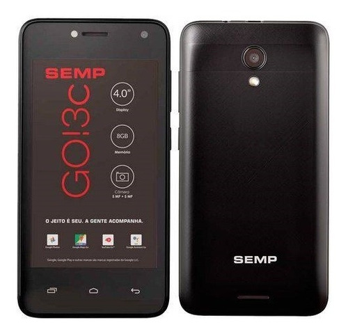 Smartphone Semp Go 3c Preto 4'' 8gb