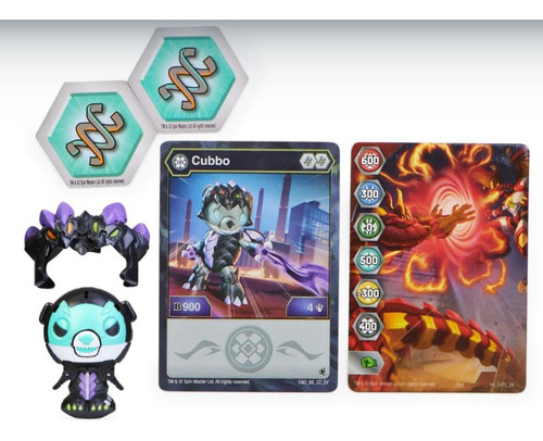 Figura Spin Master Bakugan Cubbo Nillious Black