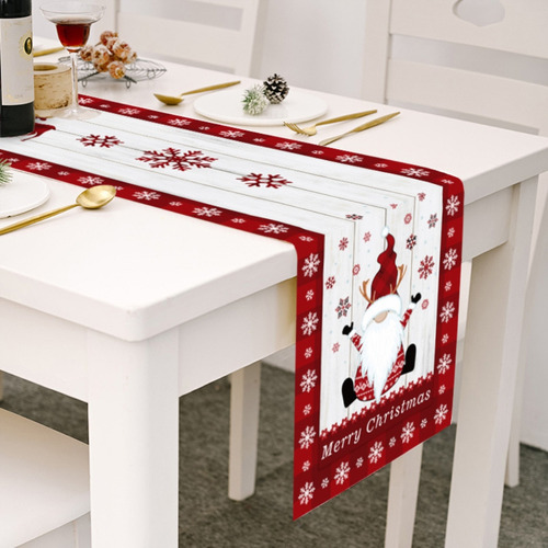 Camino De Mesa Con Diseño De Gnomo Para Decoración Navideña