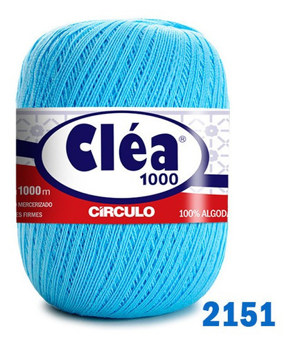 Linha Cléa 1000m Círculo Crochê Cor 2151 - Céu