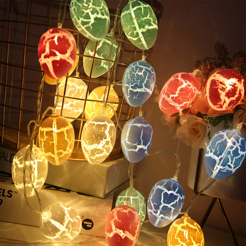 Cadena De Luces Led De Pascua Con Huevos Rotos De 10 Pies