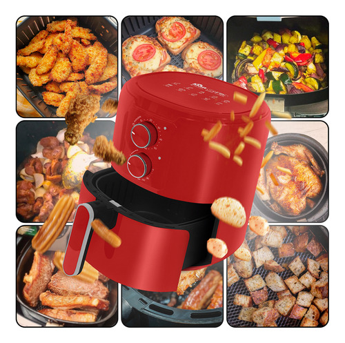 Fritadeira Air Fryer 4,2l 127v Vermelha 1650w - AF-103 Kian Cor Vermelho