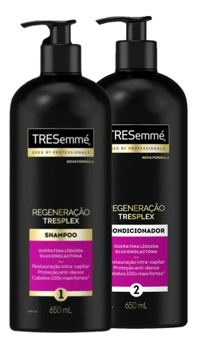  Kit Shampoo E Cond Tresemmé Regeneração Tresplex 650ml