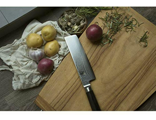 Cuchillo Nakiri De Acero Inoxidable 16.5 Cm