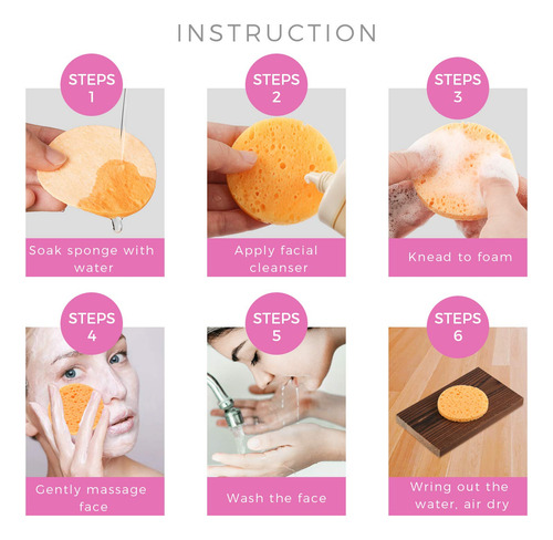 Esponjas Faciales Cosmeticas Comprimido 100pz Color Amarillo