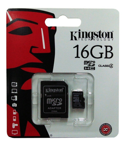 Memoria Micro Sd Hc Kingston 16gb Clase 4 Original Sellado 