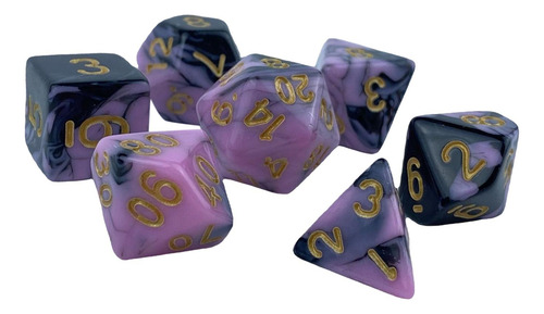 7 Uds Dados Poliédricos Coleccionables Juego De Mesa