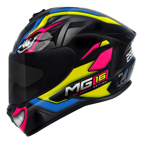 Capacete Para Moto Asx Draken Marianny Preto Brilho @# Cor Preto Azul Brilho Tamanho do capacete 62