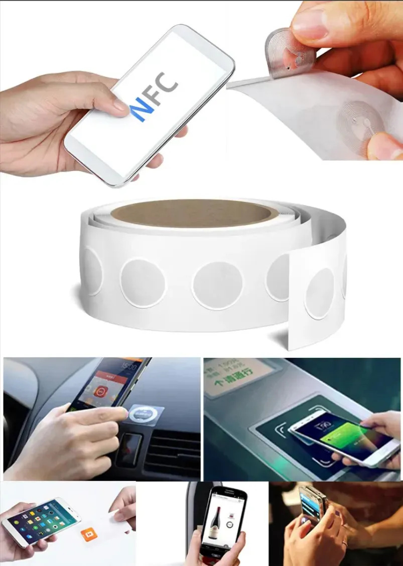 150pzs Sticker Tag Ntag213 13.56 Mhz Nfc Iso 14443a Cel