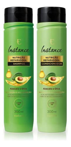  Kit Instance Abacate E Oliva: Shampoo E Condicionador 300ml