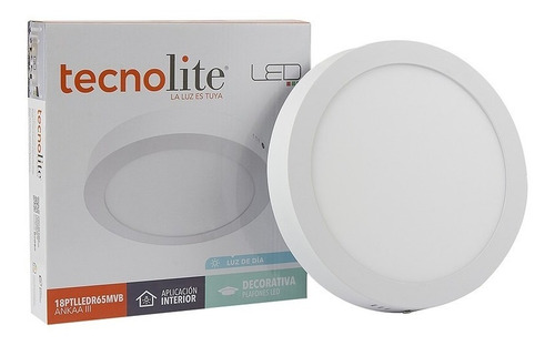 Imagen 2 de 3 de Lámpara Led Redondo Sobreponer 18w Luz Fría, Interior